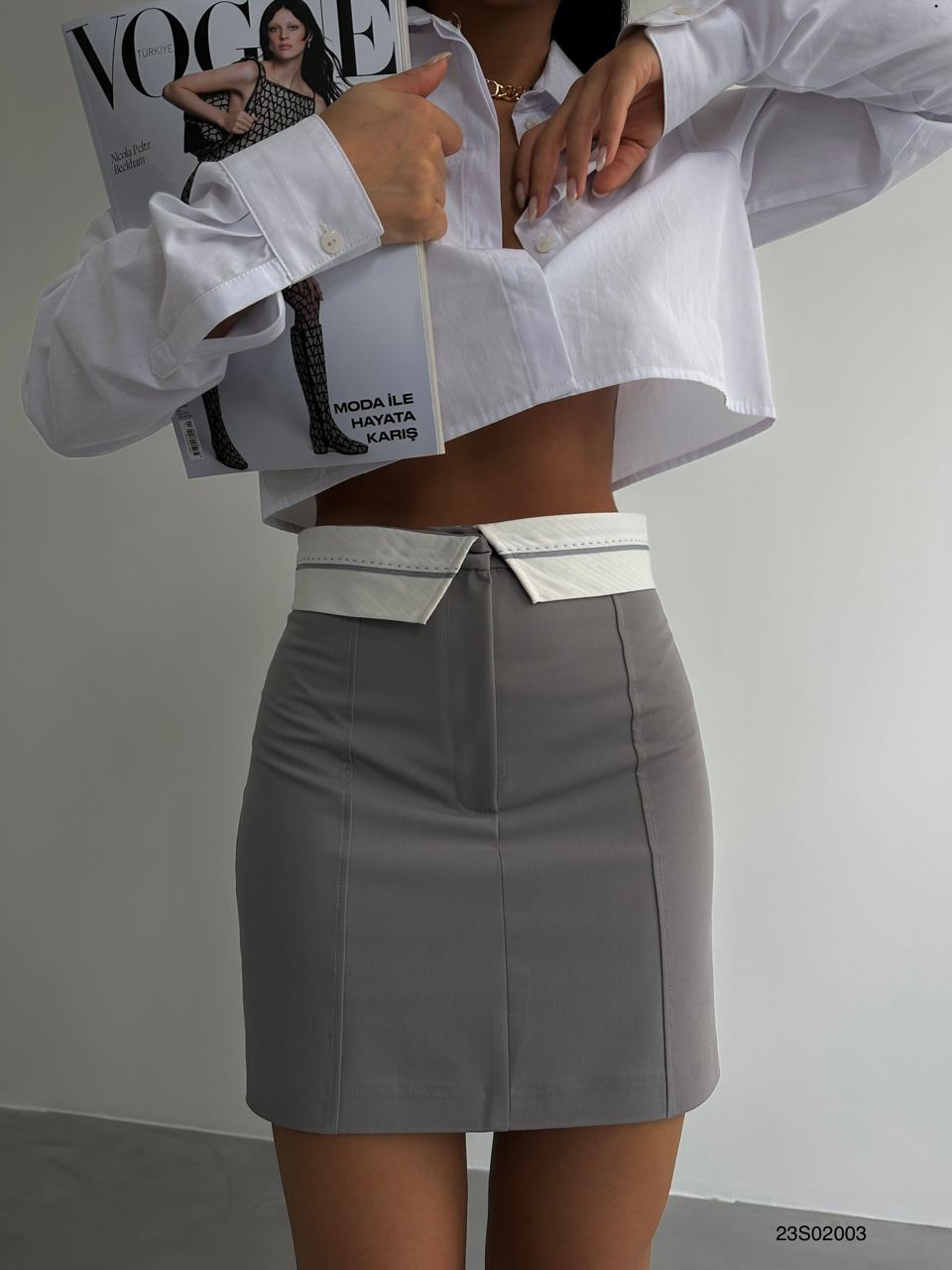 CORA GREY SKIRT