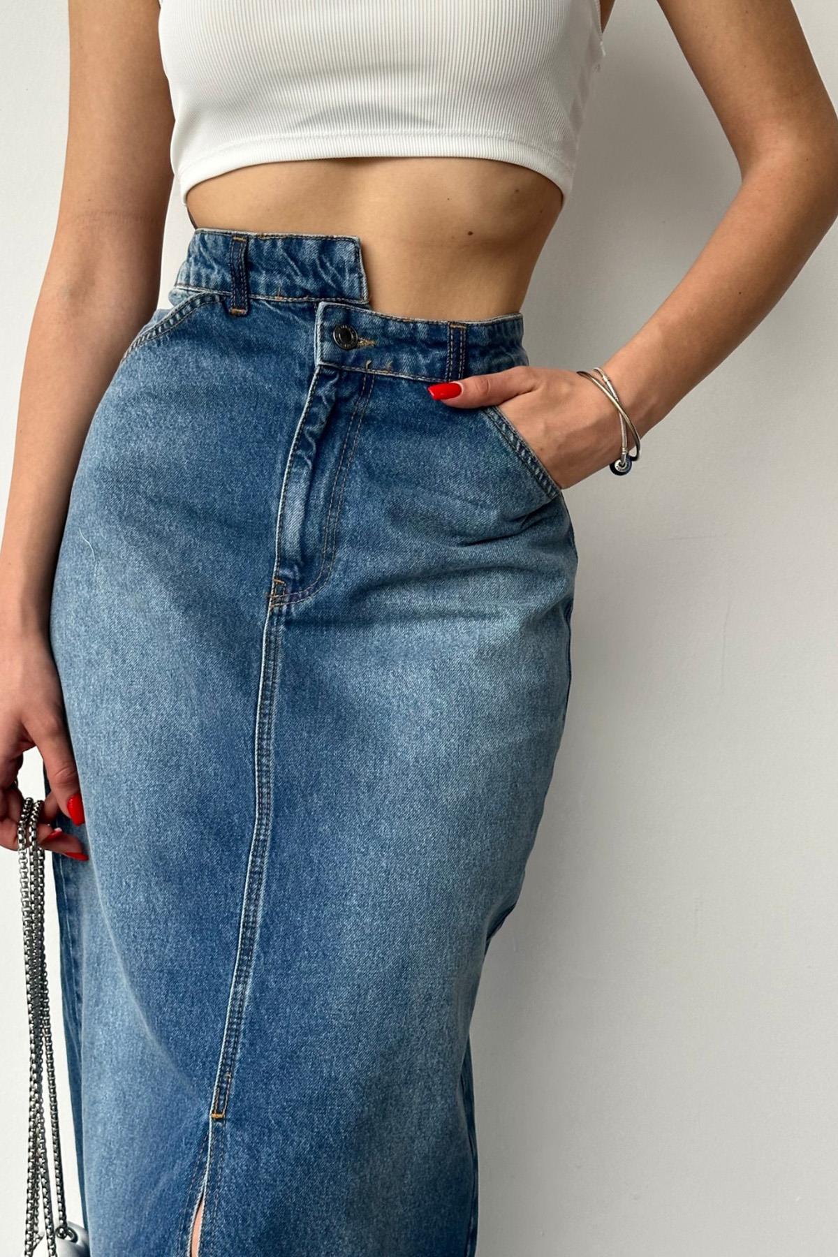 ORA HIGH WAIST JEAN SKIRT